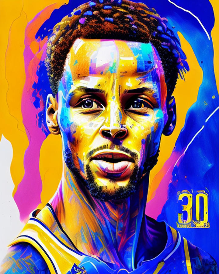 Stephen Curry Number 30 Pastel by Jose Lugo - Fine Art America