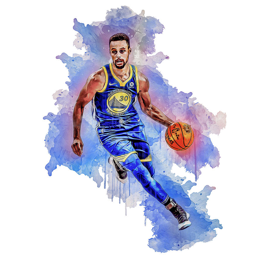 Steph Curry - Curry - Original Drawing - Tommy Manning Art