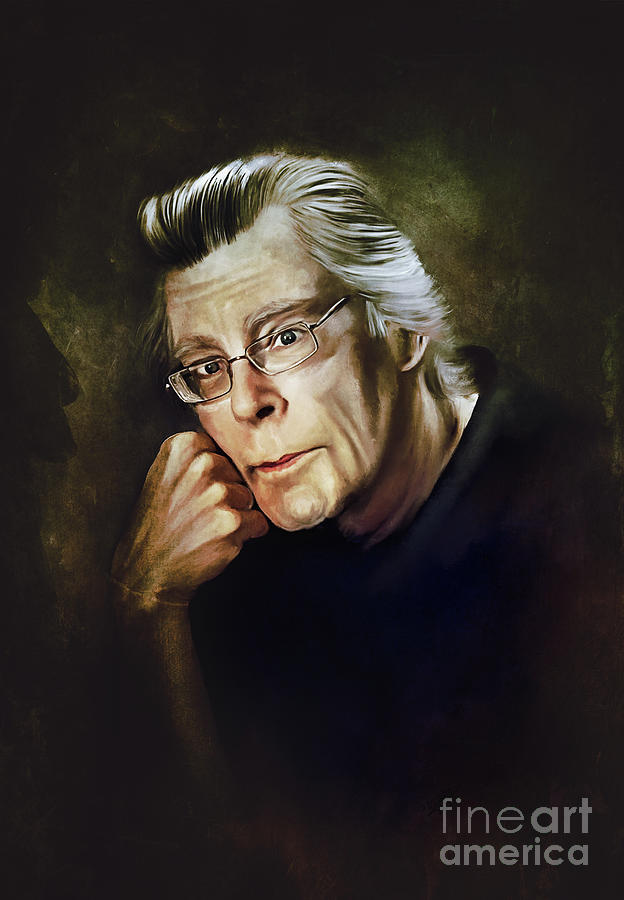  Stephen King  Digital Art by Andrzej Szczerski