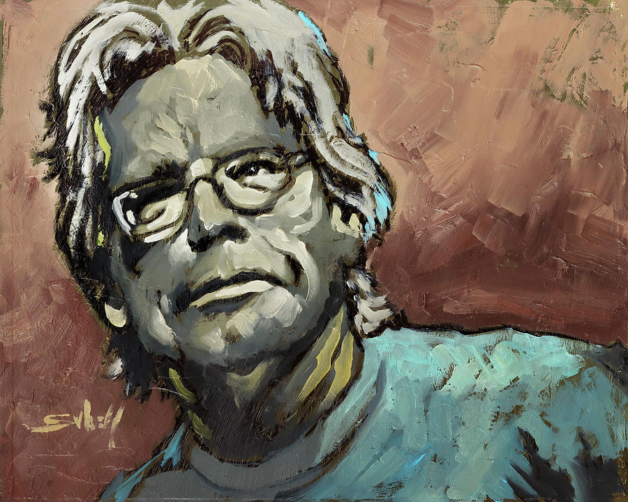 Stephen King Painting by Sv Bell