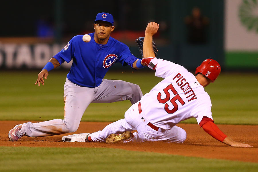 Stephen Piscotty and Addison Russell Photograph by Dilip Vishwanat
