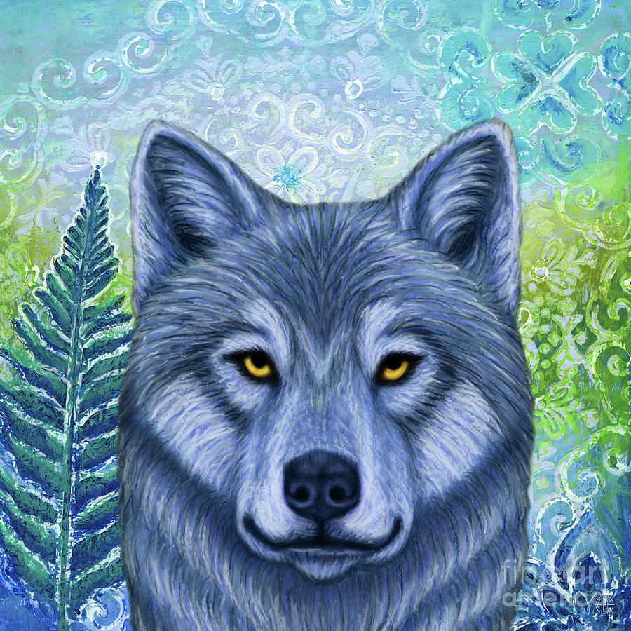 Steppe Wolf Blues Painting by Amy E Fraser
