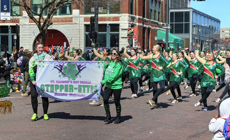 St Patricks Day Photograph - Stepper-Ettes of Omaha by J Laughlin