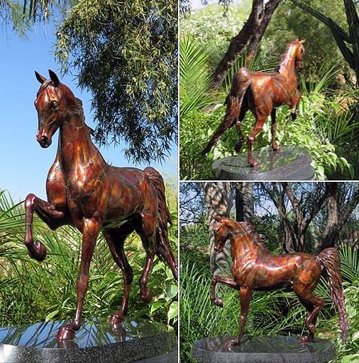 American Saddlebred Bronze Statue  Sculpture by J Anne Butler