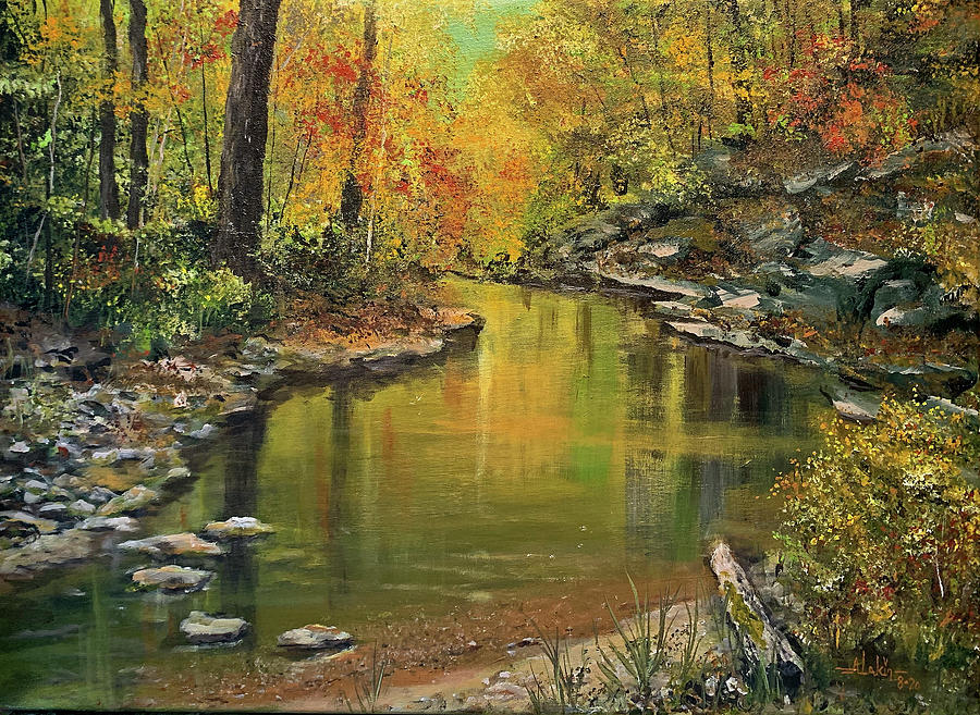 Stepping Stones Painting by Alan Lakin