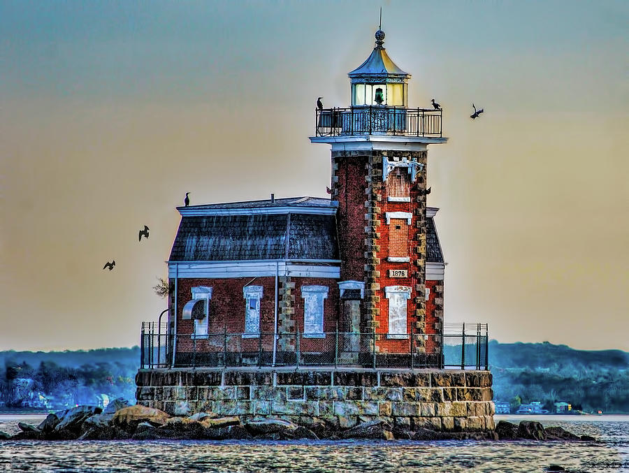 Stepping Stones Lighthouse Near the Throgs Neck Bridge Photograph by Cordia Murphy