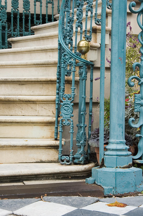 Steps and Staircase Detail, Fancy Old Iron Photograph by Catnap72