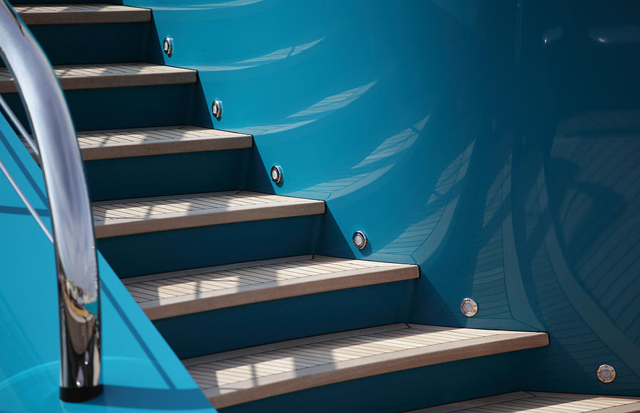 Steps on a yacht Photograph by Secablue Steps on a yacht Photograph by Secablue
