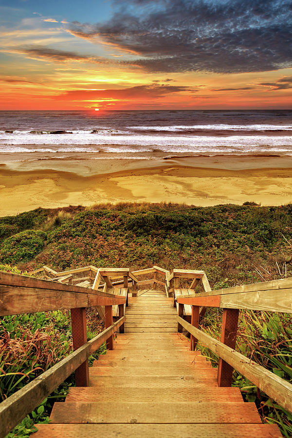 Steps To The Beach Photograph by James Eddy