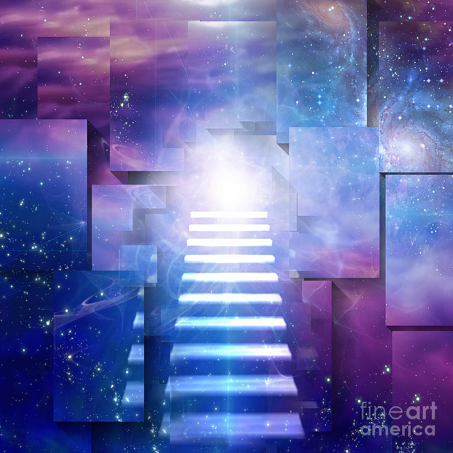 Steps up into cosmos Digital Art by Bruce Rolff