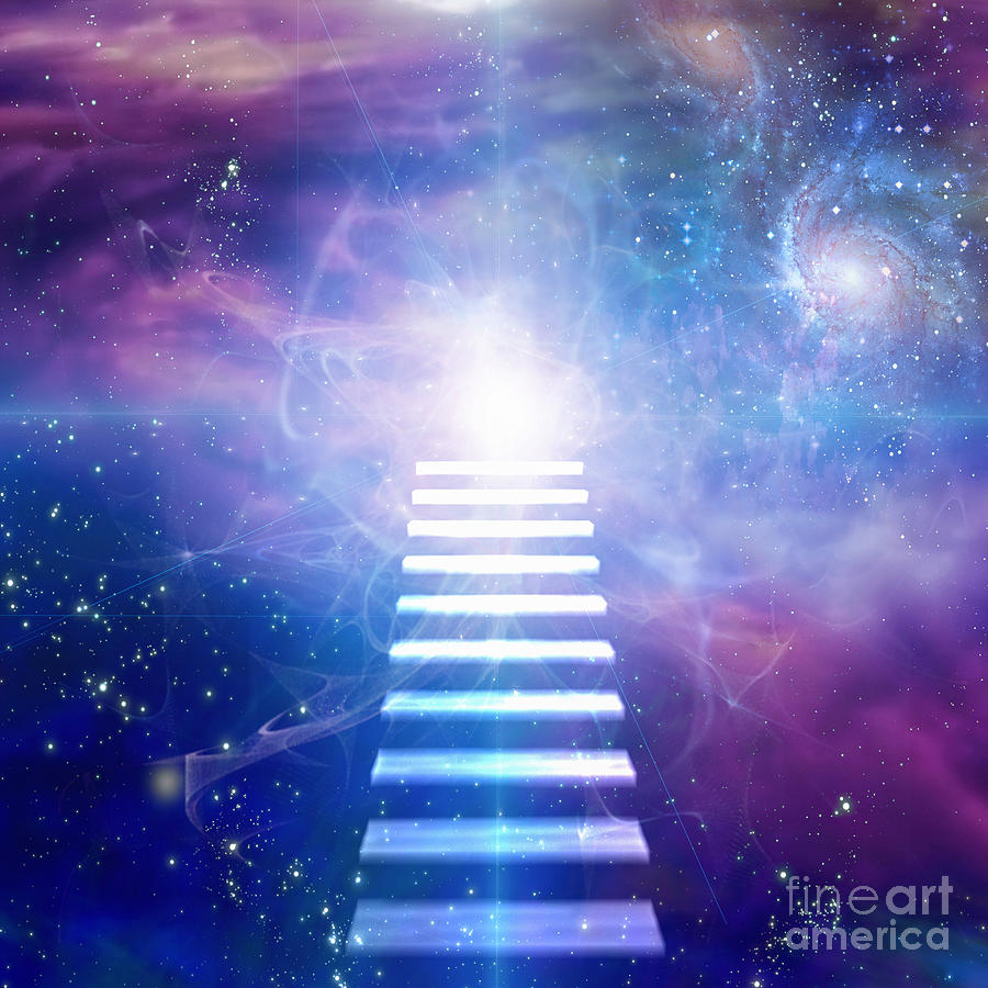 Steps Up Into Space Digital Art