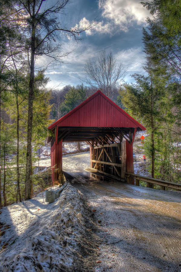 Sterling Covered Bridge - Stowe Vermont Photograph by Joann Vitali