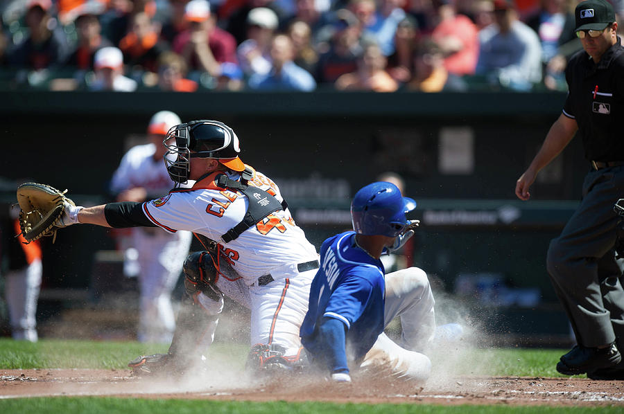 Steve Clevenger And Jarrod Dyson Photograph by Rob Tringali Steve Clevenger And Jarrod Dyson Photograph by Rob Tringali