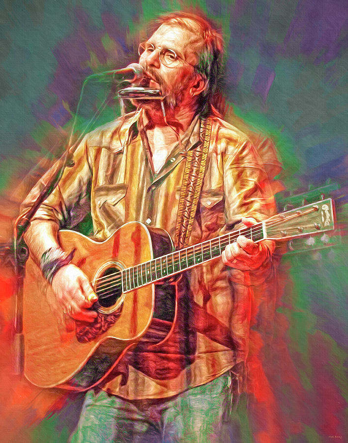 Steve Earle Mixed Media by Mal Bray - Fine Art America