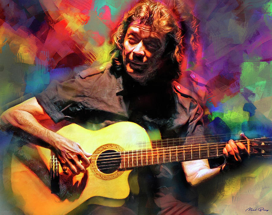 Steve Hackett Musician Guitarist Genesis Mixed Media by Mal Bray