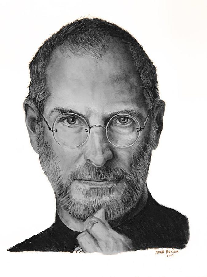 Steve Jobs Drawing by Allan Mosier