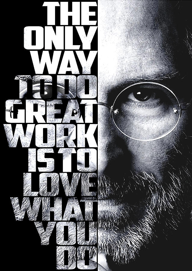 Steve Jobs Quote Poster Love Painting By Phillips Thomas | Fine Art America