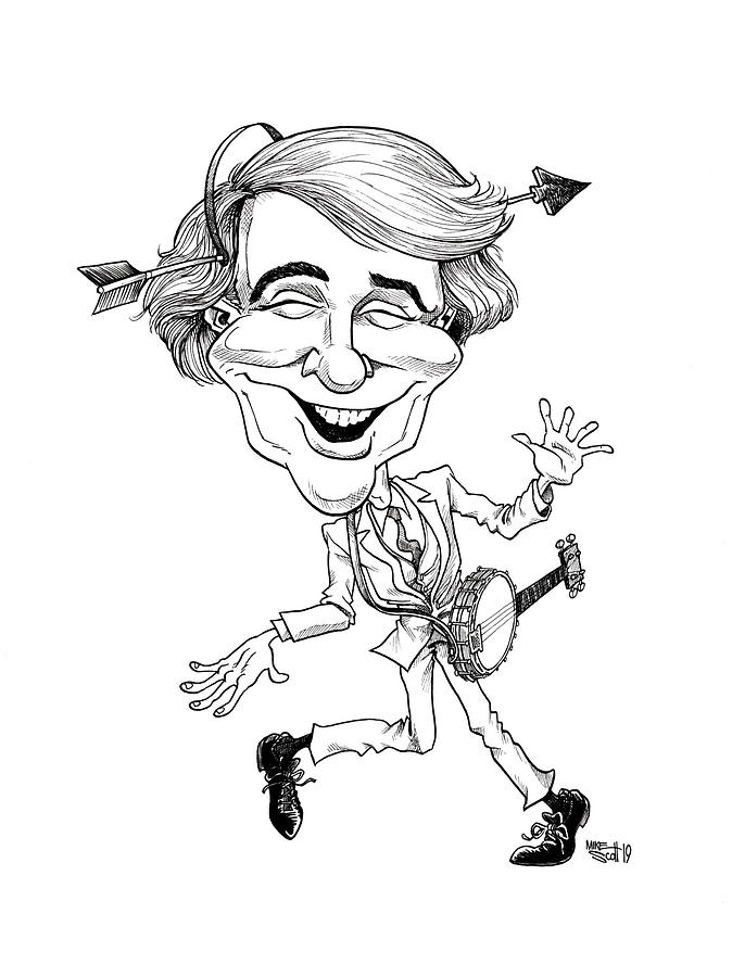 Steve Martin Drawing by Mike Scott