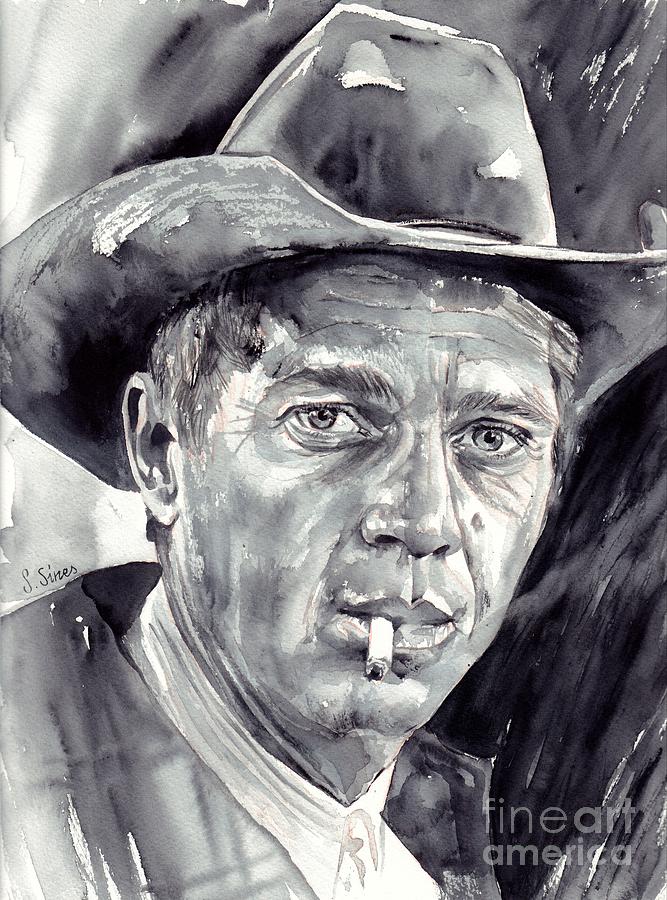 The Great Escape Painting - Steve McQueen by Suzann Sines