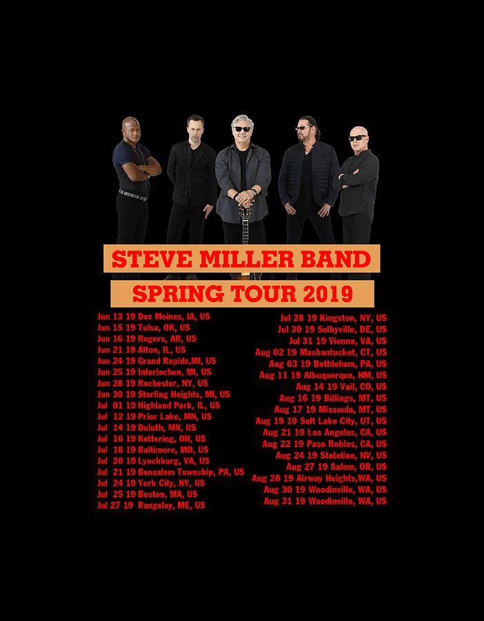 Steve Miller Band Tour 2019 Digital Art by Argase Nord - Fine Art America