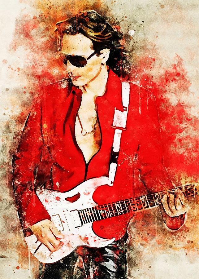 Steve Vai-01 Digital Art by Kha Dieu Vuong - Fine Art America