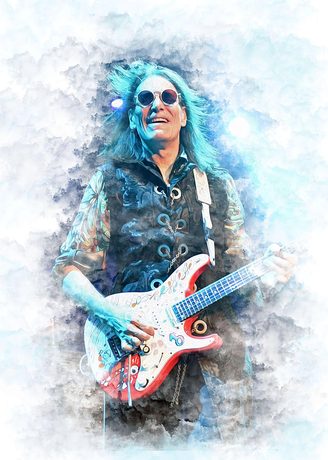 Steve Vai Poster Painting by Saunders Adele - Fine Art America