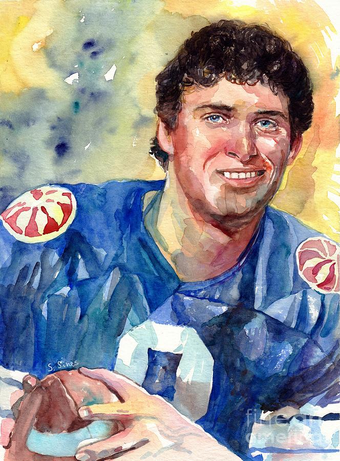Steve Young Painting - Steve Young by Suzann Sines
