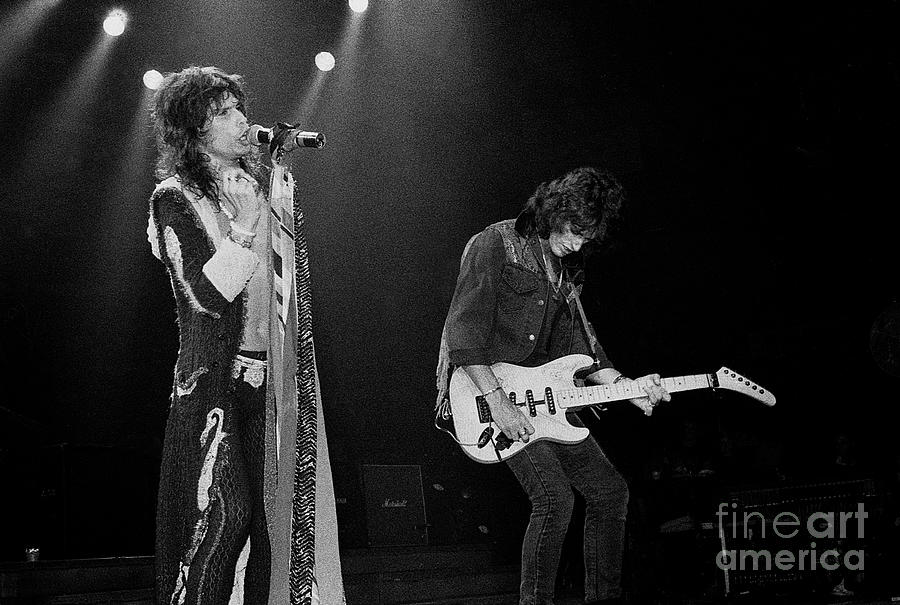 Steven Tyler Photograph - Steven Tyler and Joe Perry - Aerosmith by Concert Photos