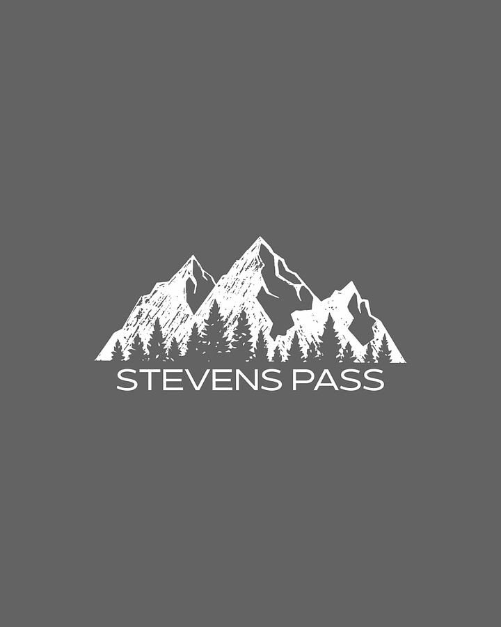 Stevens Pass Washington Cascade Mountains Souvenir Digital Art by