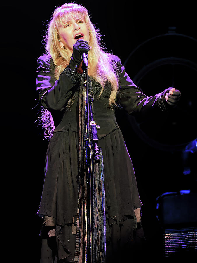 Stevie Nicks in Concert Photograph by Ron Dubin