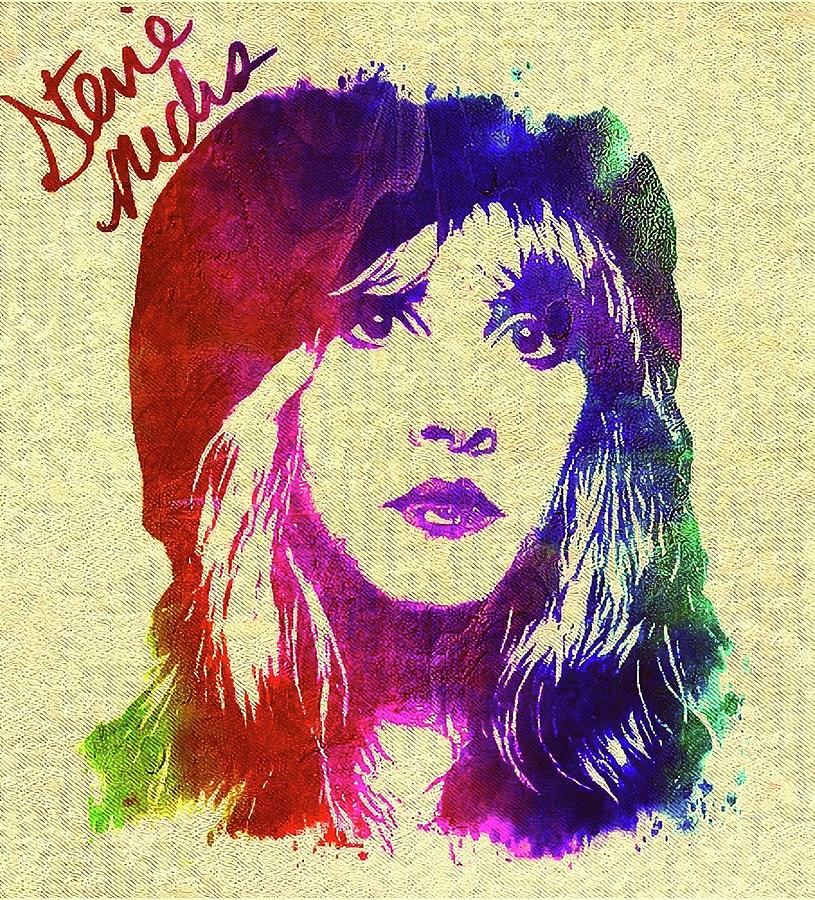 Stevie Nicks Pop Art Poster Digital Art by Bob Smerecki