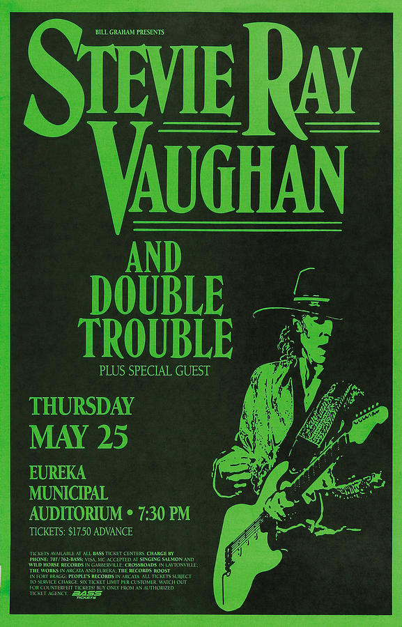 Stevie Ray Vaughan Concert Poster Group 1989-91 Digital Art by Music ...