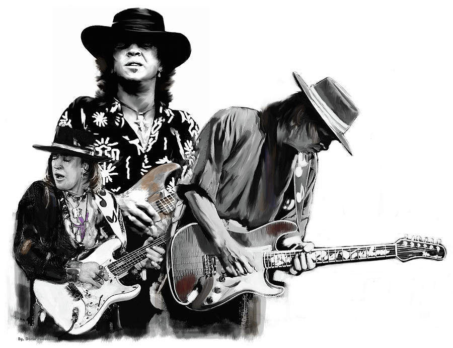 Stevie Ray Vaughan Crossfire  Painting by Iconic Images Art Gallery David Pucciarelli