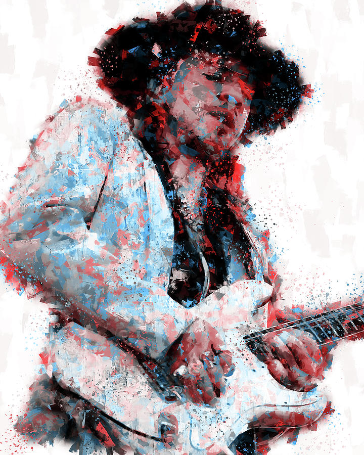 Stevie Ray Vaughan, Portrait, 04 Painting by AM FineArtPrints