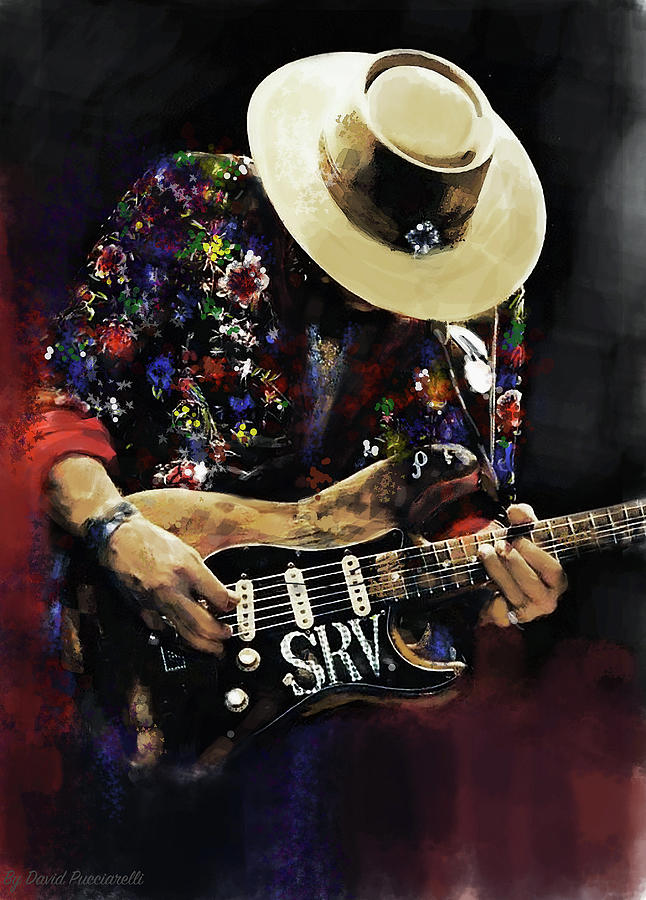 Stevie Ray Vaughan SRV Painting by Iconic Images Art Gallery David Pucciarelli