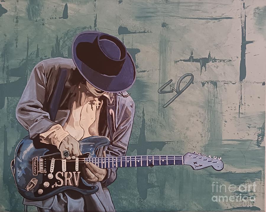 Stevie Ray Vaughn Painting - Stevie Ray Vaughan by Steve DeFoe