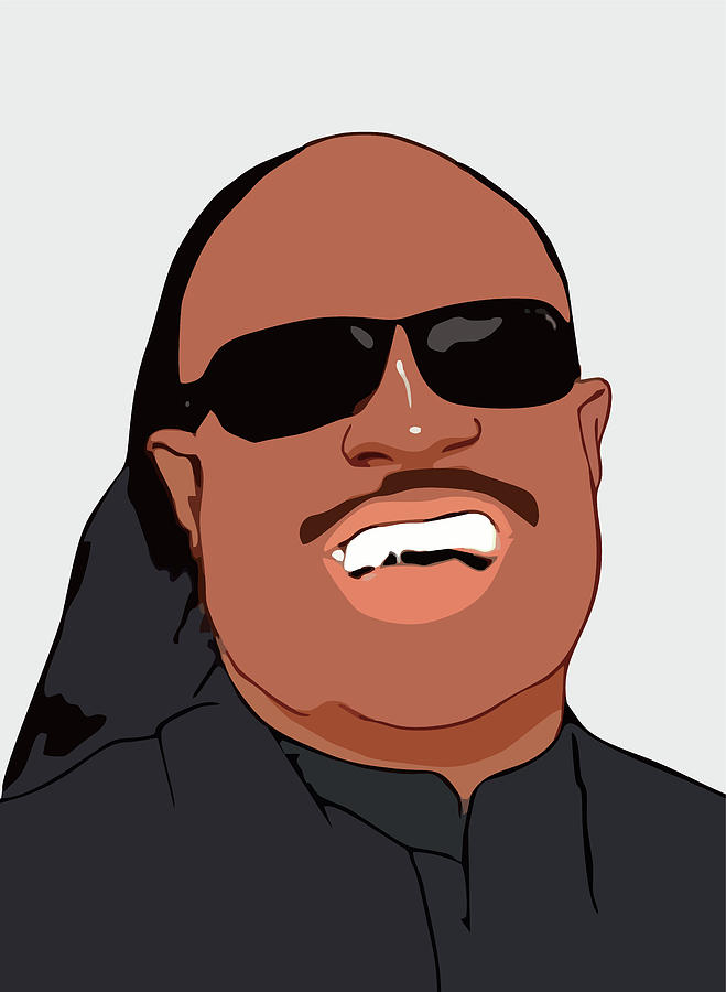 Stevie Wonder Cartoon Portrait 1 Digital Art by Ahmad Nusyirwan - Fine ...