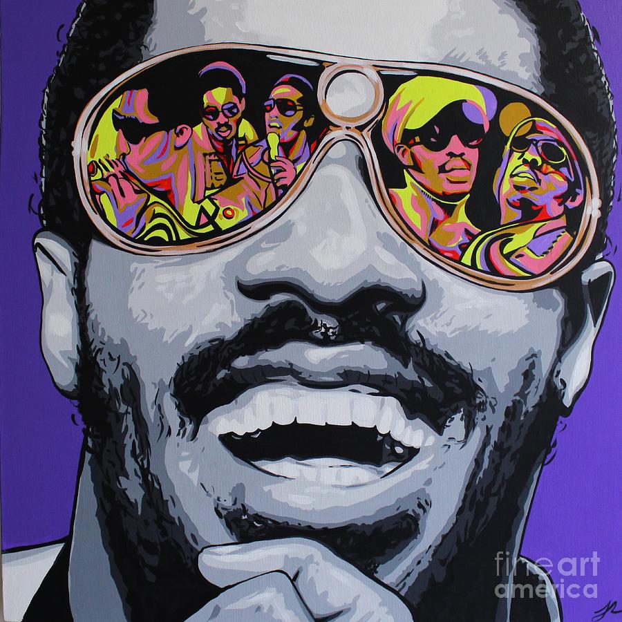 Stevie Wonder Painting by Justin Robertson | Fine Art America