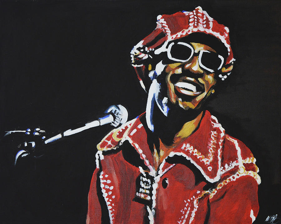 Stevie Wonder Painting by Melissa O Brien