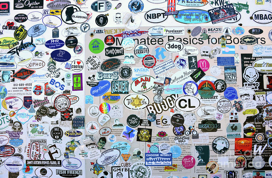Sticker collection Key West Photograph by David Lee Thompson