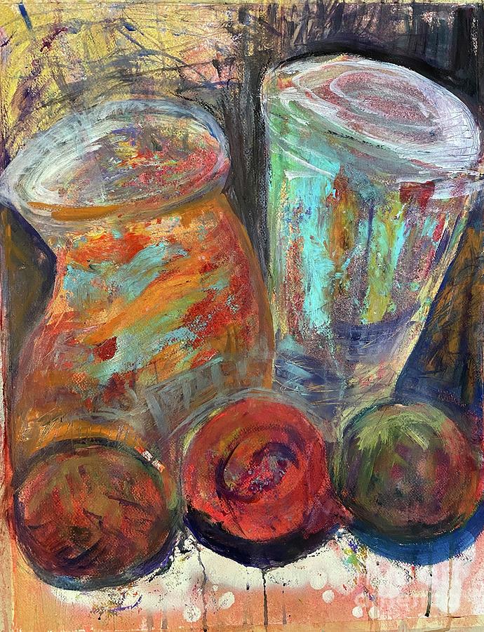 Still Life in Color Mixed Media by Val Zee McCune