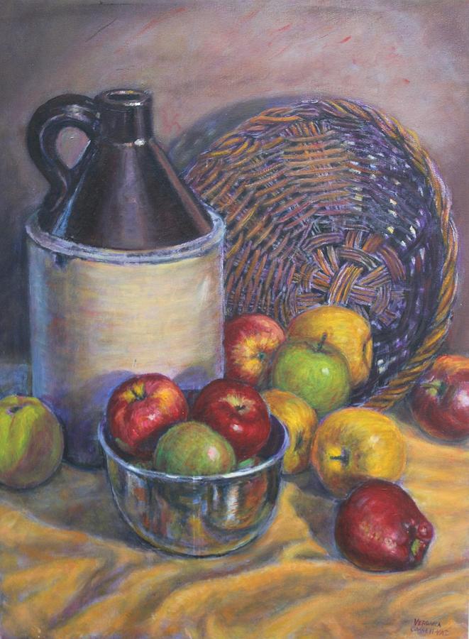 Still Life Apples Painting by Veronica Cassell vaz