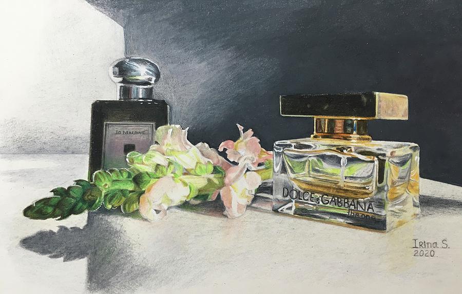 Still life - Favorite scents Drawing by Irina Serebrianskaya - Fine Art ...