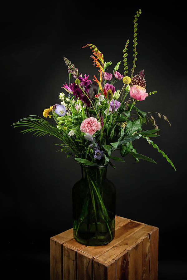 Still life field bouquet in a vase Digital Art by Marjolein Van Middelkoop