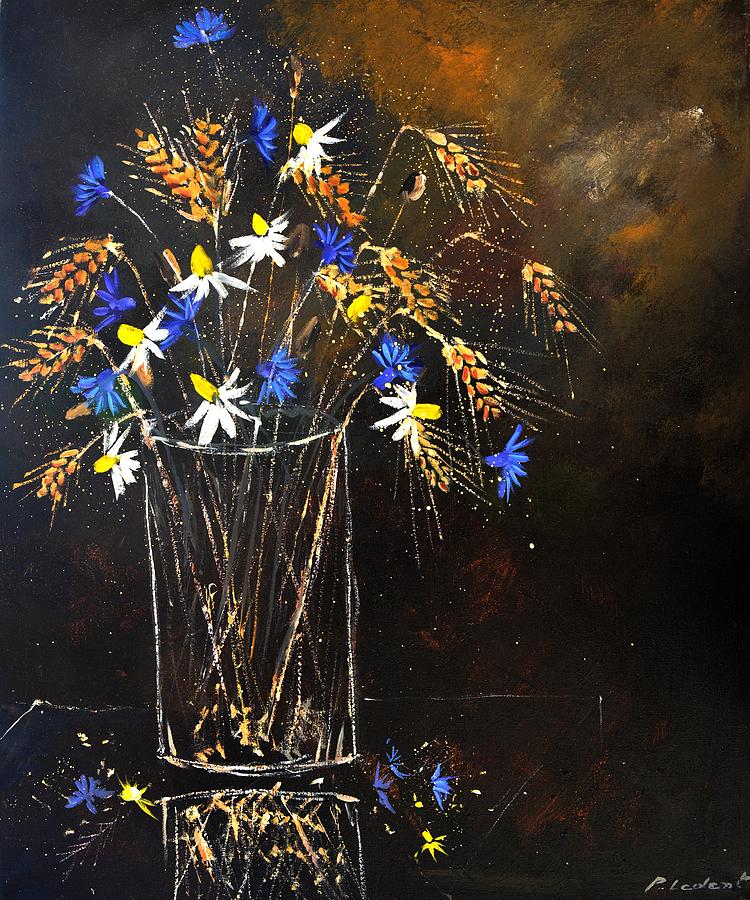 Still life field flowers Painting by Pol Ledent