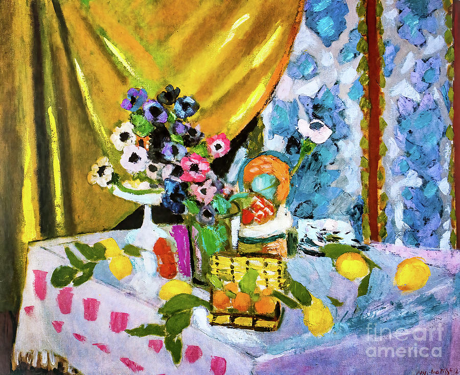 Still Life Fruit and Flowers by Henri Matisse 1925 Painting by Henri Matisse