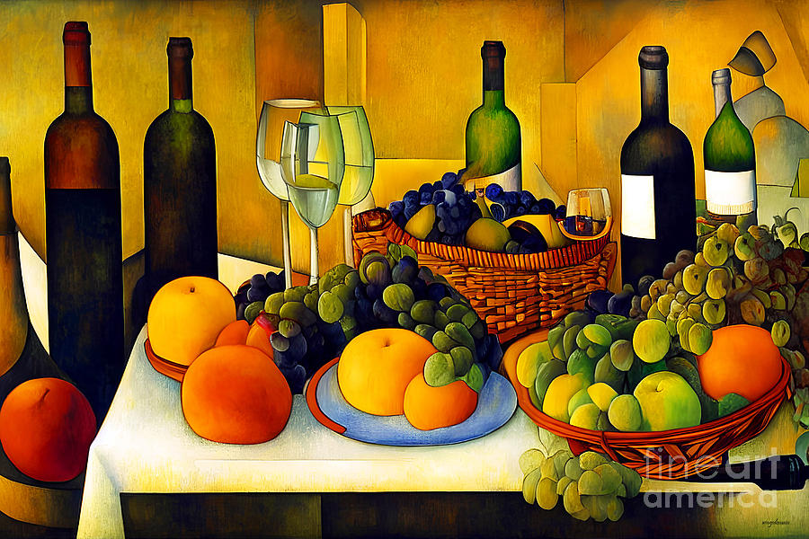 Still Life Fruits And Wine 20221210c Photograph by Wingsdomain Art and Photography
