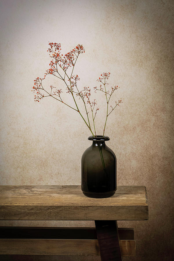 Still life Gypsophila in a vase Digital Art by Marjolein Van Middelkoop