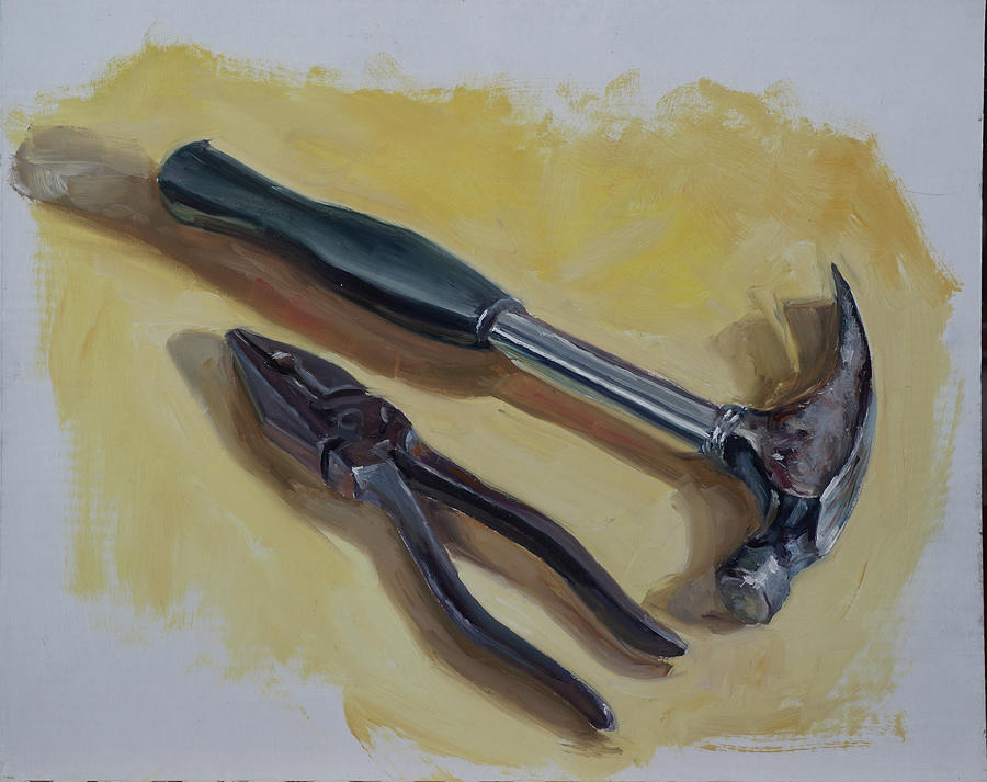 Tool Painting - still life Hand Tools by Martin Davey