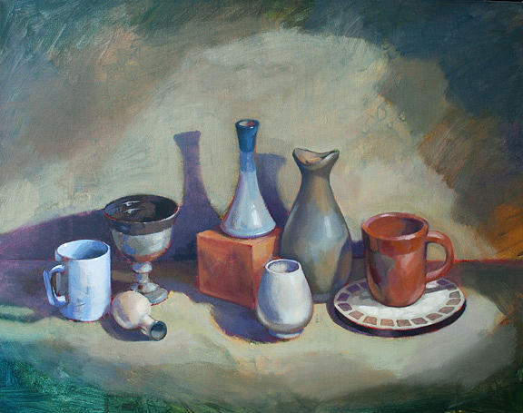 Cup Painting - Still Life I by Farhan Abouassali